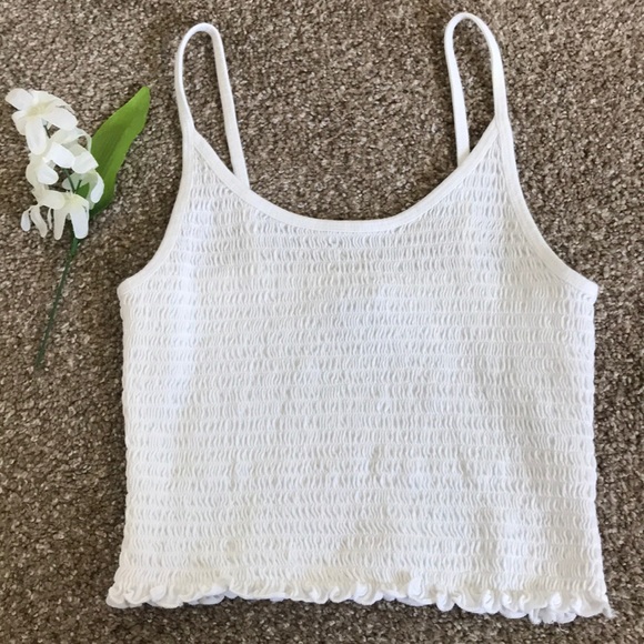 smocked tube top hollister
